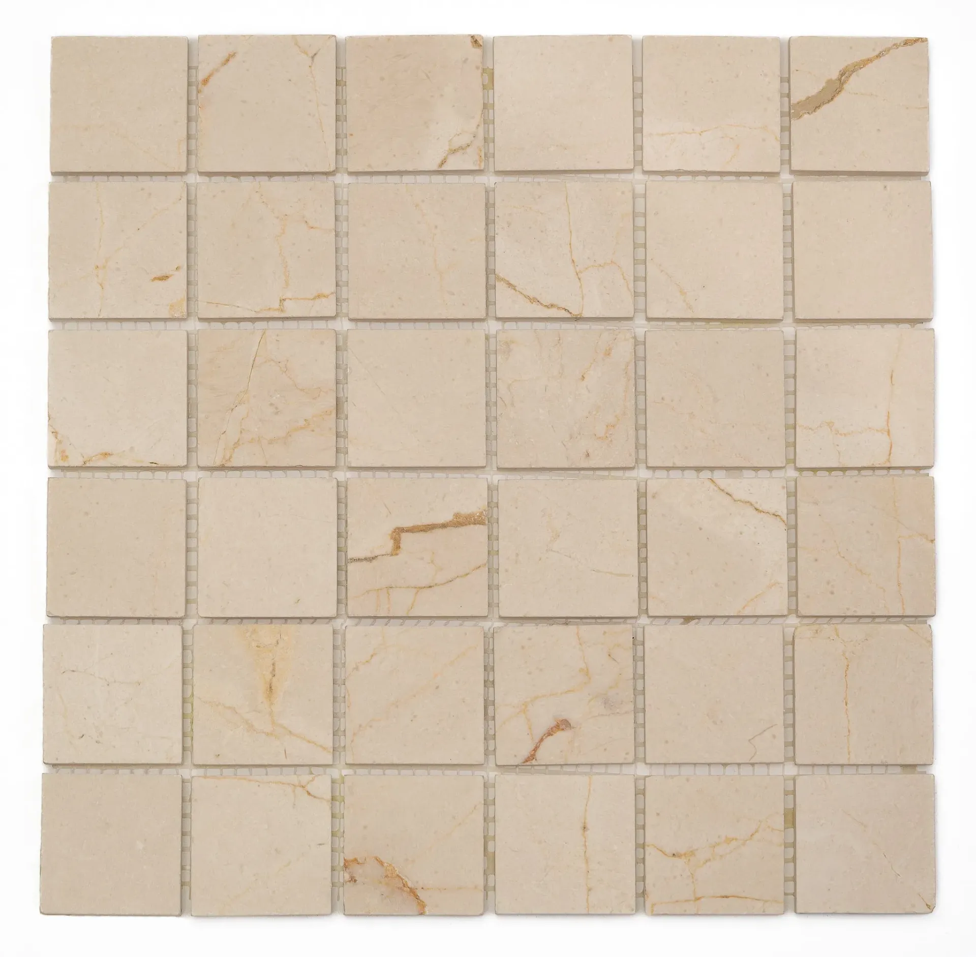 Crema Marfil 2x2 Polished Mesh