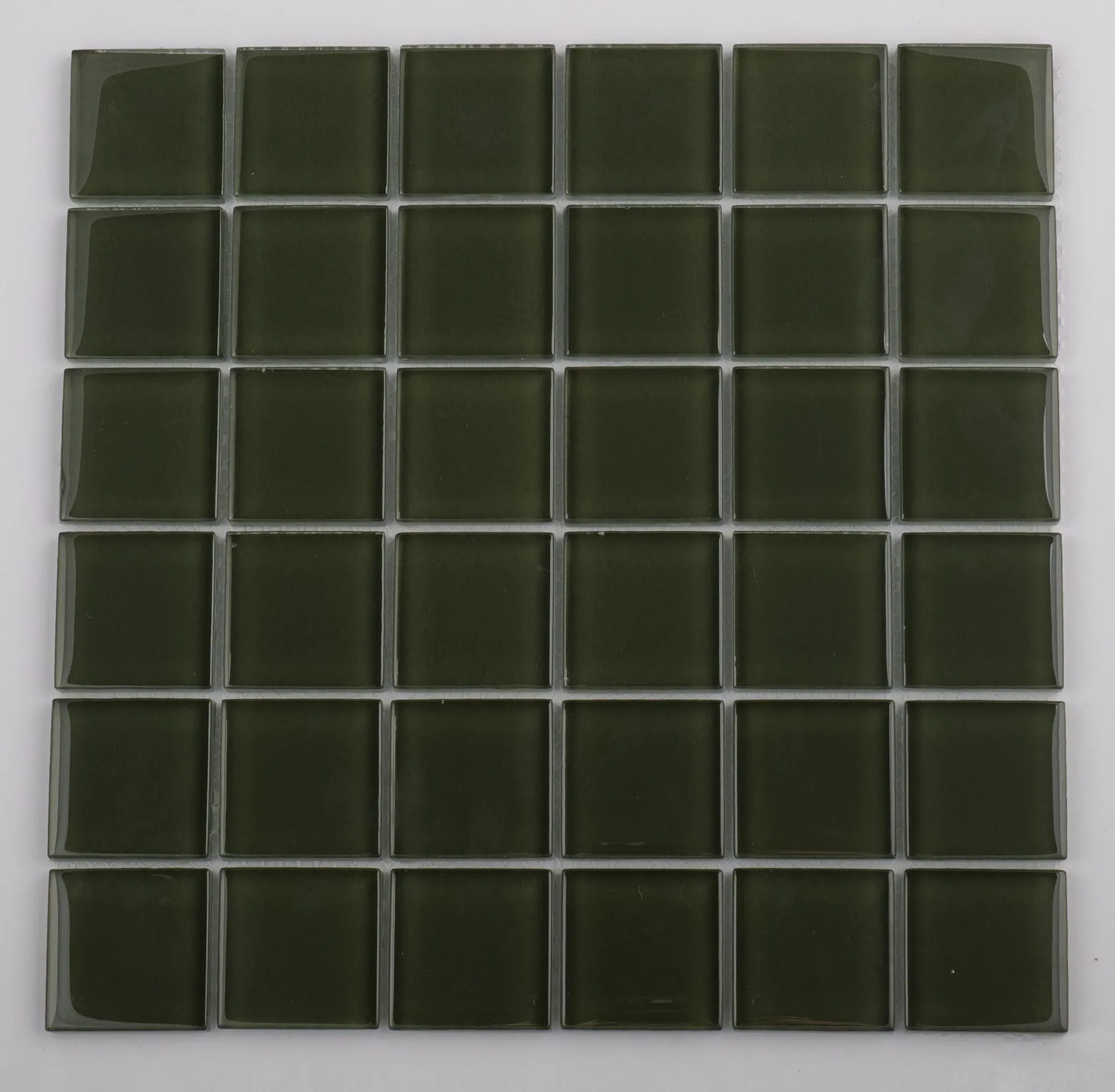 [Green Glass Mosaic 2x2] Olive Mist Glass Mosaic 2x2