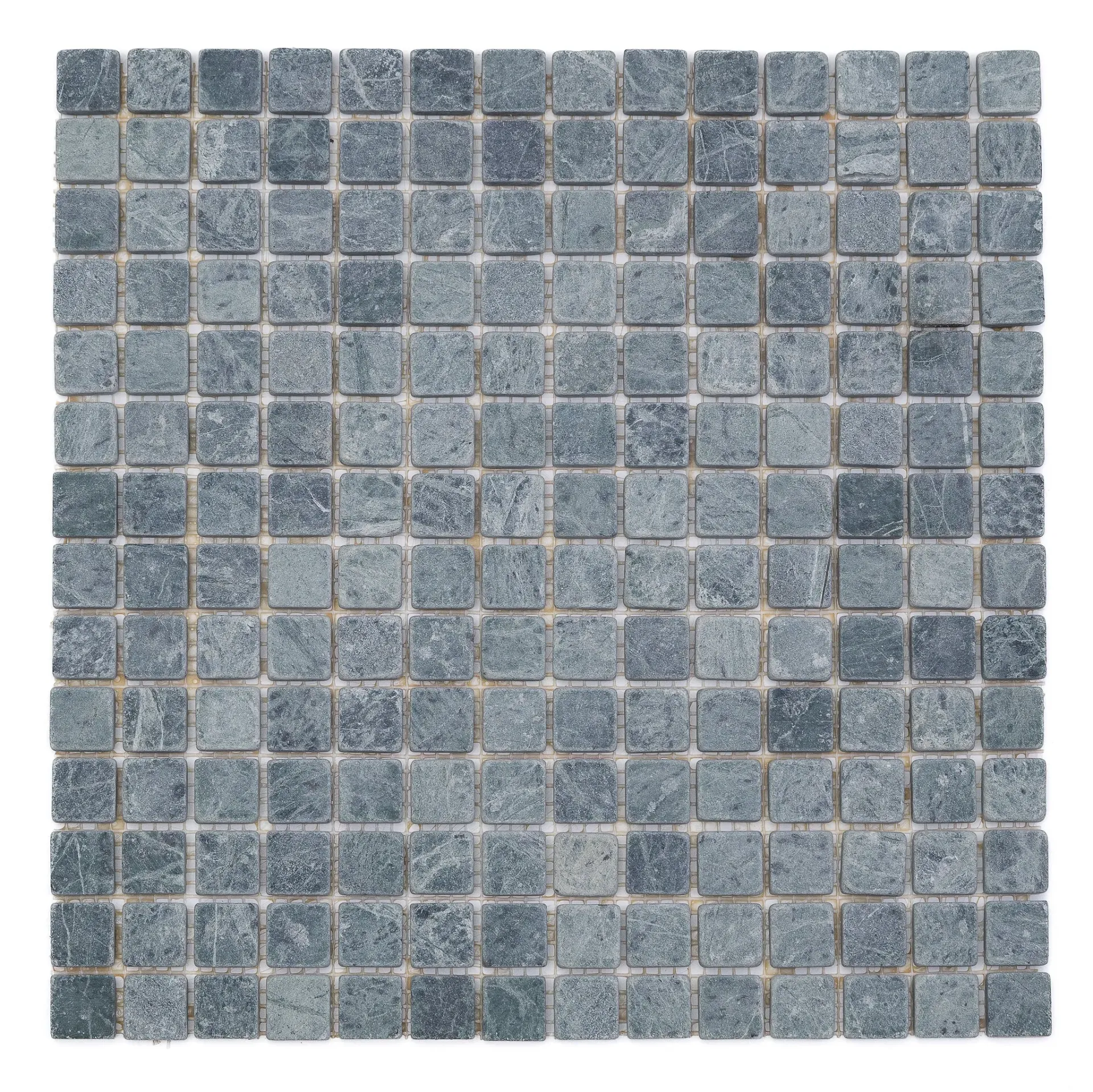 Ming Green 1x1 Tumbled Mosaic