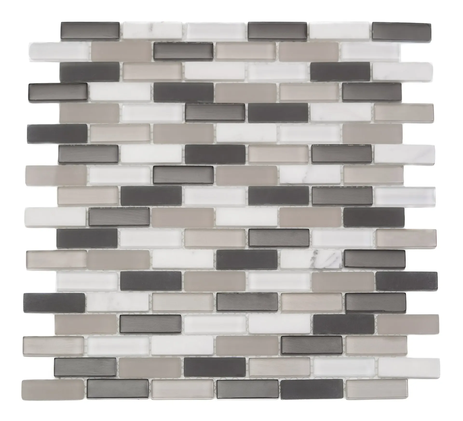 Urban Neutral Linear Glass Mosaic